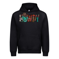 Black Western Howdy Gemstone Cowboy Hat Urban Hoodie - HowdyJamesFarm