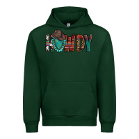 Forest Green Western Howdy Gemstone Cowboy Hat Urban Hoodie - HowdyJamesFarm