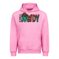 Fuchsia Pink Western Howdy Gemstone Cowboy Hat Urban Hoodie - HowdyJamesFarm