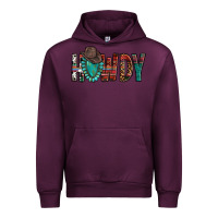 Mauve Wine Western Howdy Gemstone Cowboy Hat Urban Hoodie - HowdyJamesFarm