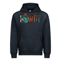 Navy Western Howdy Gemstone Cowboy Hat Urban Hoodie - HowdyJamesFarm