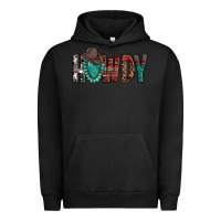 Pigment Black Western Howdy Gemstone Cowboy Hat Urban Hoodie - HowdyJamesFarm