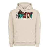 Pigment French Oak Western Howdy Gemstone Cowboy Hat Urban Hoodie - HowdyJamesFarm