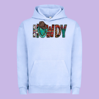 Western Howdy Gemstone Cowboy Hat Urban Hoodie Designed By Howdyjamesfarm