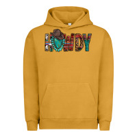 Pigment Peanut Butter Western Howdy Gemstone Cowboy Hat Urban Hoodie - HowdyJamesFarm
