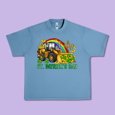 I Dig St Patrick S Day Bulldozer Urban Heavy Tee Designed By Jahusdesignshop