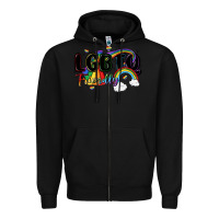 Black lgbtq  friendly Zipper Hoodie - MaliasSmallBusiness
