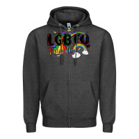 Charcoal Heather lgbtq  friendly Zipper Hoodie - MaliasSmallBusiness