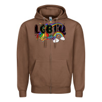Chestnut lgbtq  friendly Zipper Hoodie - MaliasSmallBusiness