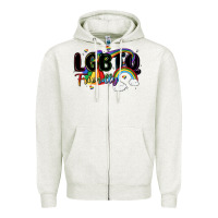 Oatmeal Heather lgbtq  friendly Zipper Hoodie - MaliasSmallBusiness