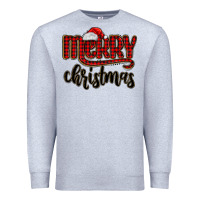 Heather Grey merry christmas Premium Sweatshirt - MaliasSmallBusiness