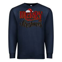 Navy merry christmas Premium Sweatshirt - MaliasSmallBusiness