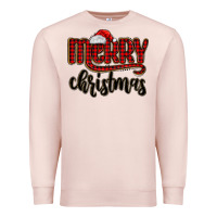 Pale Pink merry christmas Premium Sweatshirt - MaliasSmallBusiness