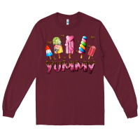 Burgundy yummy Long Sleeve Tee - AdoDesignShop