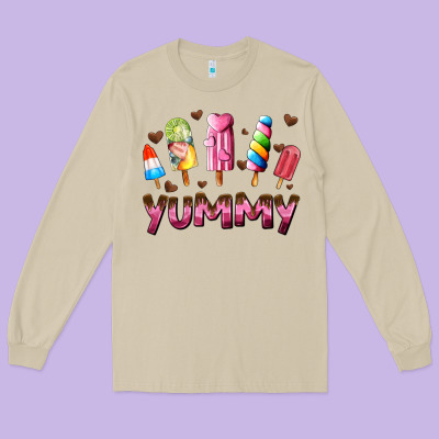 Yummy Long Sleeve Tee Designed By Adodesignshop