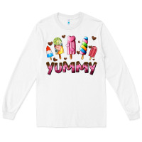 White yummy Long Sleeve Tee - AdoDesignShop