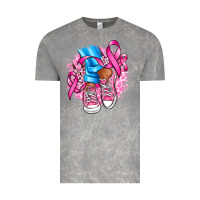 Cloud Rock cancer ribbon pink converse and flowers Vintage Tee - AdoDesignShop