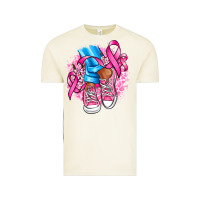 Vintage Arctic cancer ribbon pink converse and flowers Vintage Tee - AdoDesignShop
