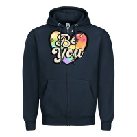 Navy be you Zipper Hoodie - MaliasSmallBusiness