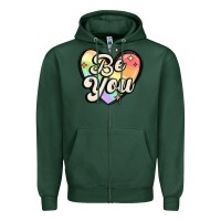 Sports Green be you Zipper Hoodie - MaliasSmallBusiness