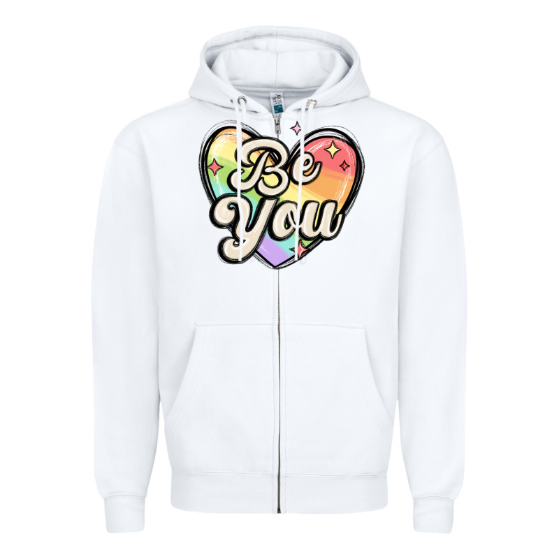 Be You Zipper Hoodie by MaliasSmallBusiness | Teevron