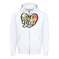 White be you Zipper Hoodie - MaliasSmallBusiness