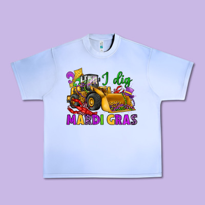 I Dig Mardi Gras Bulldozer Urban Heavy Tee Designed By Jahusdesignshop