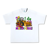White i dig mardi gras bulldozer Urban Heavy Tee - JahusDesignShop