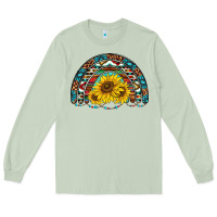 Matcha western sunflowers aztec leopard serape  rainbows Long Sleeve Tee - AdoDesignShop