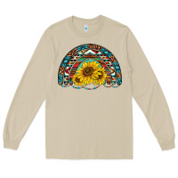 Mushroom western sunflowers aztec leopard serape  rainbows Long Sleeve Tee - AdoDesignShop
