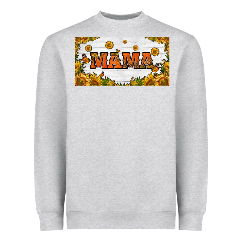 Sunflowers And Butterflies Mama License Plate Heavyweight Sweatshirt by HRA Design Shop | Teevron