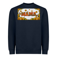 Navy sunflowers and butterflies mama license plate Heavyweight Sweatshirt - HRA Design Shop