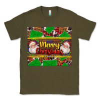 Army Green merry Christmas with Santa Claus Classic Tee - AdoDesignShop