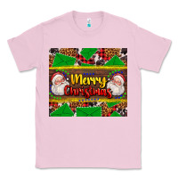 Bubblegum Pink merry Christmas with Santa Claus Classic Tee - AdoDesignShop