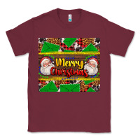 Burgundy merry Christmas with Santa Claus Classic Tee - AdoDesignShop