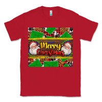 Red merry Christmas with Santa Claus Classic Tee - AdoDesignShop