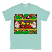 Seafoam merry Christmas with Santa Claus Classic Tee - AdoDesignShop