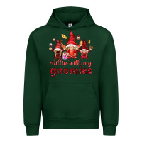 Forest Green Chilling with my gnomies Valentine's Day Urban Hoodie - HowdyJamesFarm