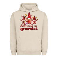 Pigment French Oak Chilling with my gnomies Valentine's Day Urban Hoodie - HowdyJamesFarm