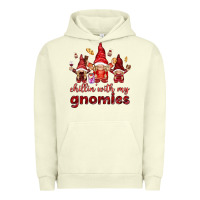 Pigment Pistachio Chilling with my gnomies Valentine's Day Urban Hoodie - HowdyJamesFarm
