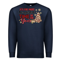 Navy its the most wonderful time of the year Premium Sweatshirt - MaliasSmallBusiness