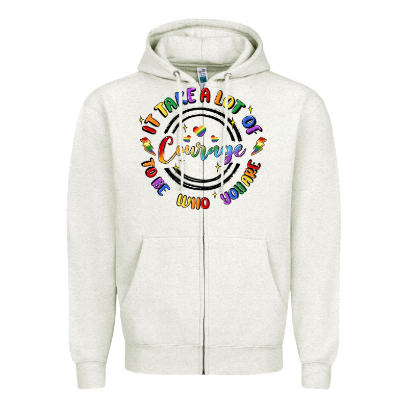 Gay Pride Zipper Hoodie by MaliasSmallBusiness | Teevron