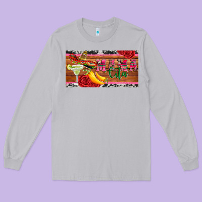 Mama Cita License Plate Template Long Sleeve Tee Designed By Artiststas