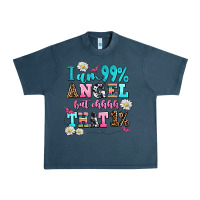Midnight Navy i am  99 angel but ohh that Urban Heavy Tee - AdoDesignShop
