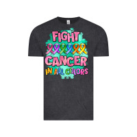 Vintage Black fight cancer in all colors Vintage Tee - AdoDesignShop