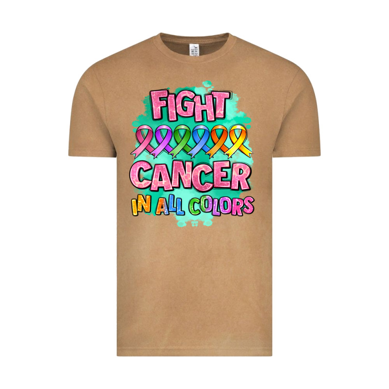 Fight Cancer In All Colors Vintage Tee by AdoDesignShop | Teevron