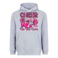 Heather Grey cheer for the cure Heavyweight Hoodie - MaliasSmallBusiness