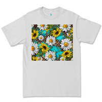 Dove Grey western daisy and sunflower Premium Tee - RanaPortraitStore