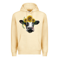 Pina Colada holstein cow with sunflower Premium Hoodie - BarkalooDesign