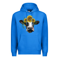 True Royal holstein cow with sunflower Premium Hoodie - BarkalooDesign